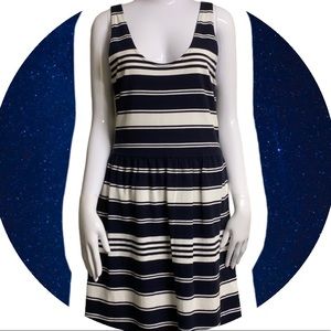 J. Crew Sundress, Deep Navy & White Stripes